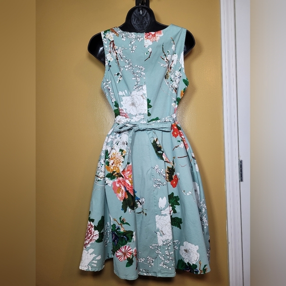 Acevog Floral A-Line Rockabilly Retro Dress sz XL - Picture 10 of 10
